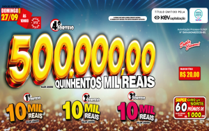 Premiação fantástica no Hiper Saúde Ribeirão e Região para domingo (27/09/2026)