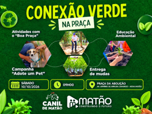 Participe do Programa Conexão Verde! Na Praça da Abolição – Sábado, 10 de outubro, às 9h